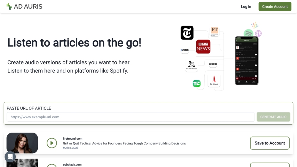 Ad Auris Play - Chrome Extension