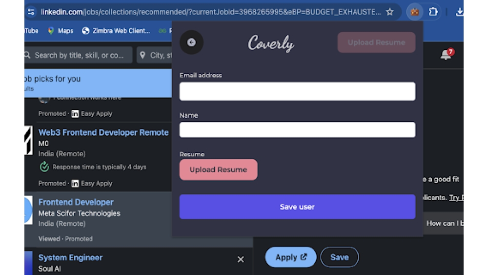 AI Cover Letter & Cold Email Generator - Chrome Extension