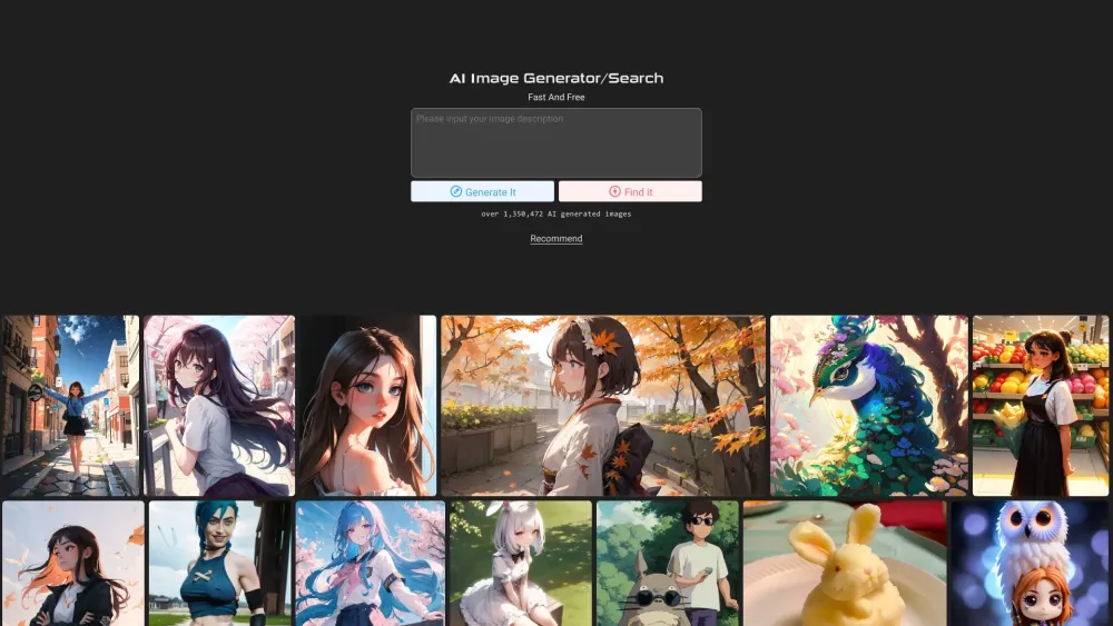 AI Image Generator and Search
