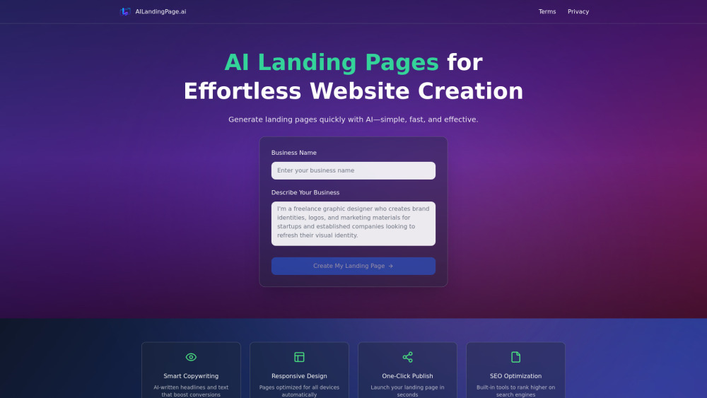 AI LandingPage