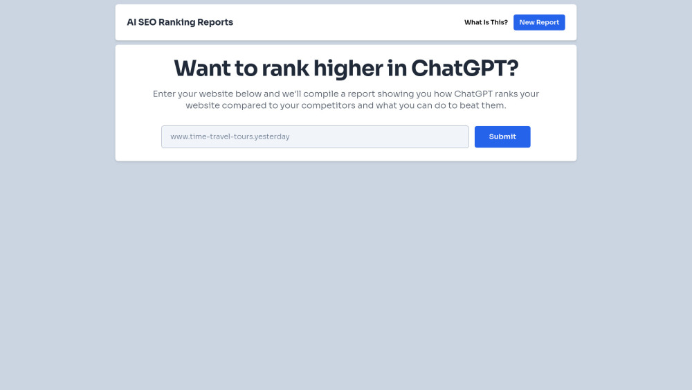 AI SEO Ranking Reports