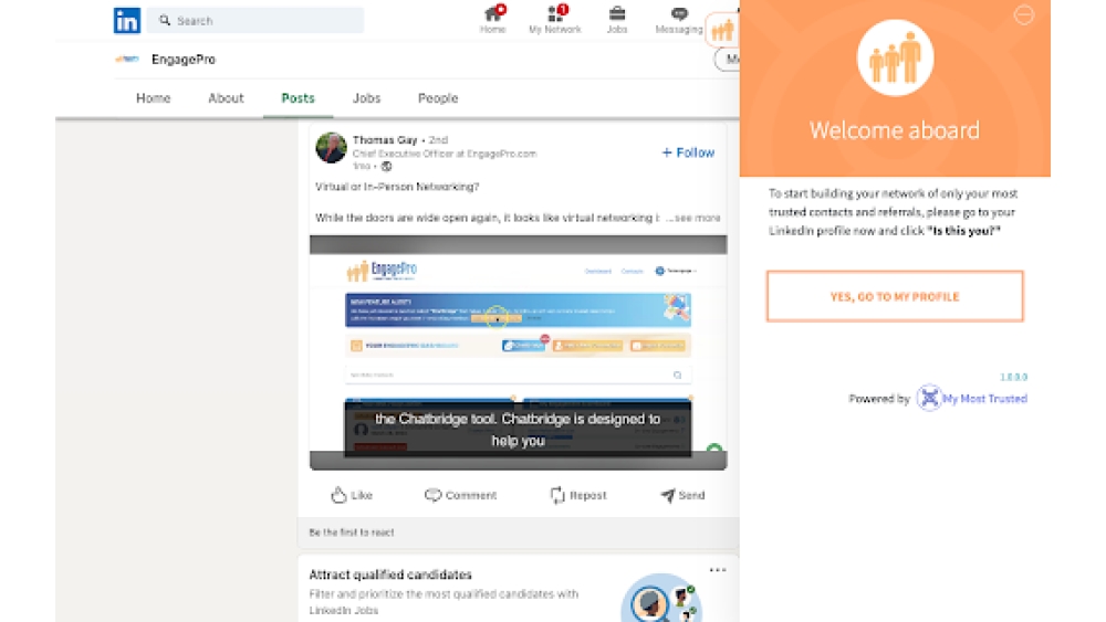 AI-enabled personal relationship building tool - Chrome Extensio
