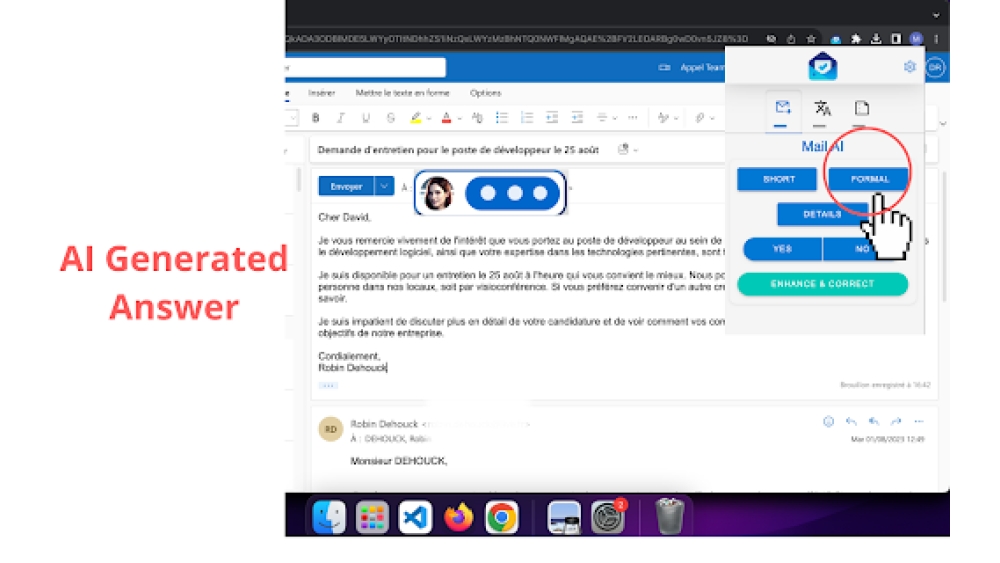 Automate your mail answering process using AI - Chrome Extension
