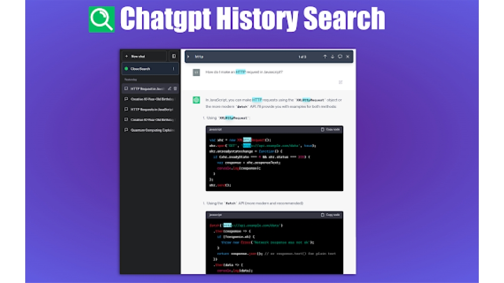 ChatGPT History Search Plugin - Chrome Extension