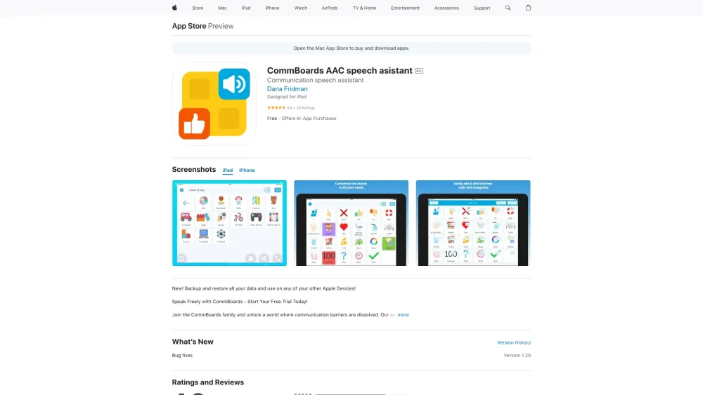 CommBoards AAC speech asistant