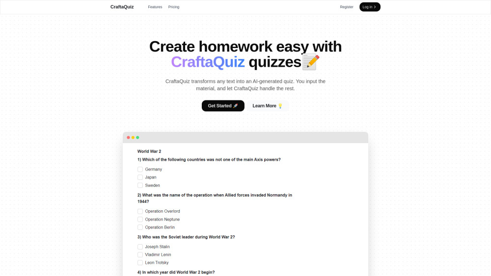 CraftaQuiz