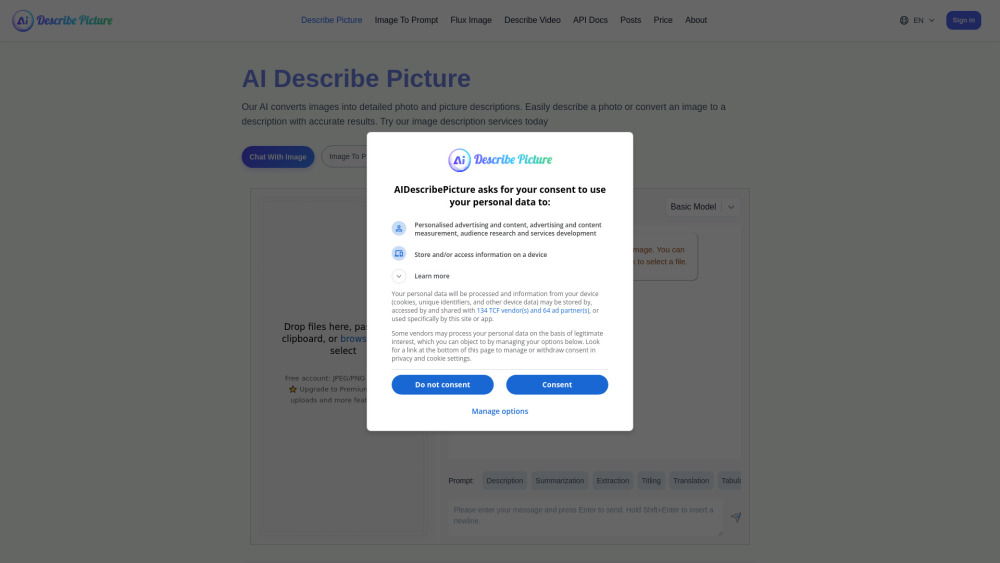 Describe Image & Picture - AI Image Description, Markdown, and T