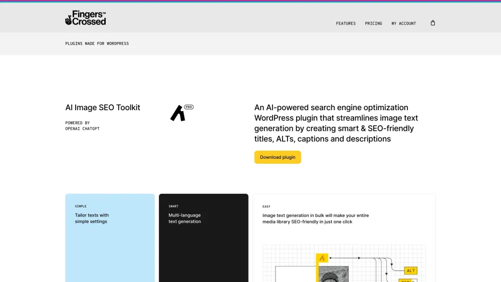 Fingers Crossed AI Image SEO Toolkit