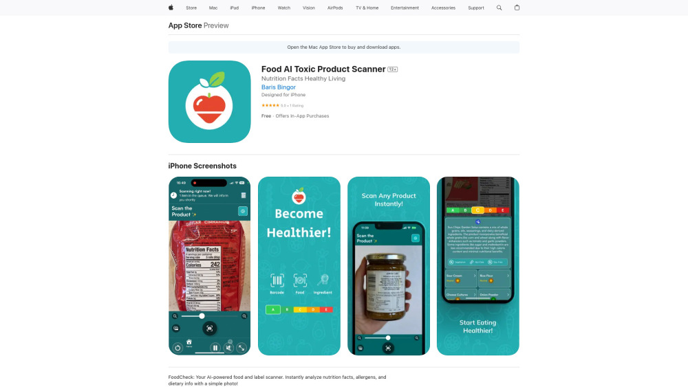 Food AI Toxic Product Scanner