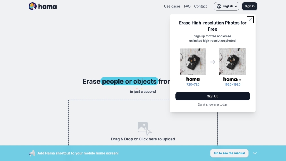 HAMA | AI Object remover, Image Eraser