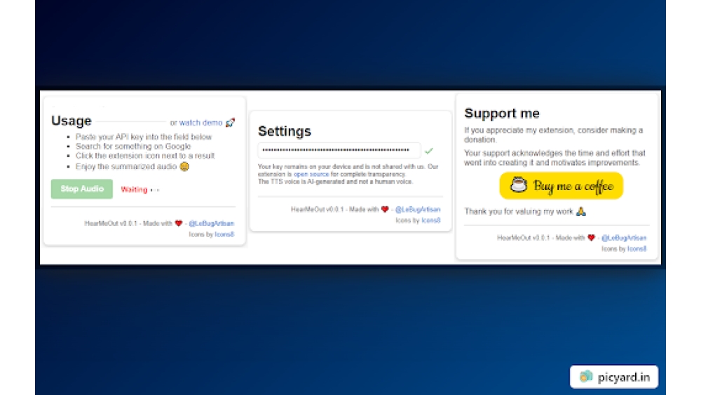 HearMeOut - Chrome Extension