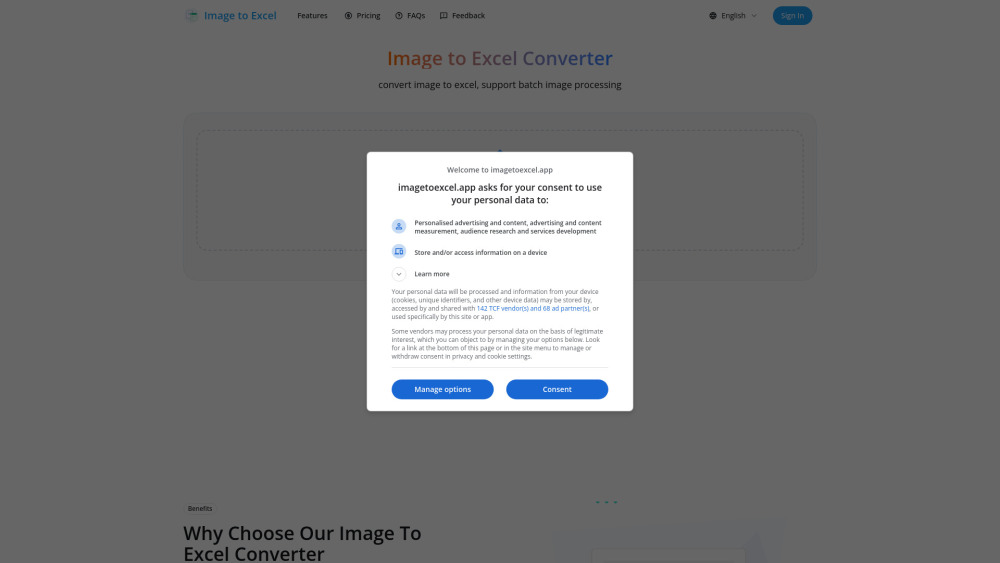 Image to Excel