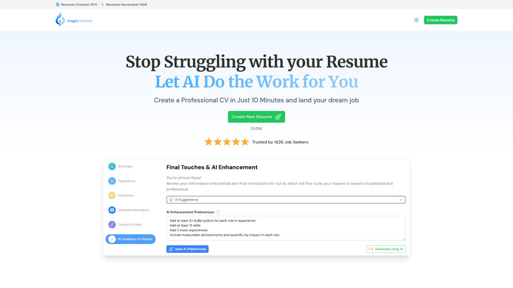 Magic Resume AI