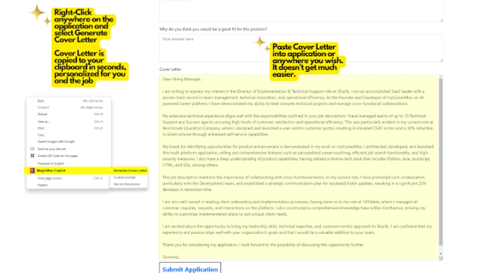 MagicMax: Application Copilot by myCareerMax - Chrome Extension