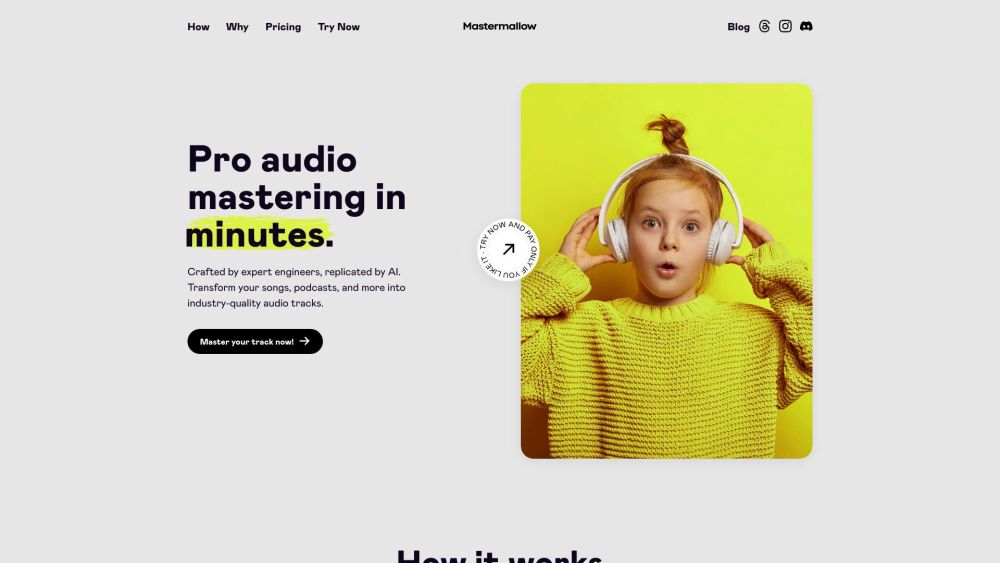 Mastermallow AI Audio Mastering