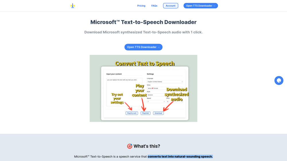 Microsoft TTS Downloader