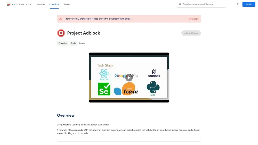 ML Ad Blocker - Chrome Extension