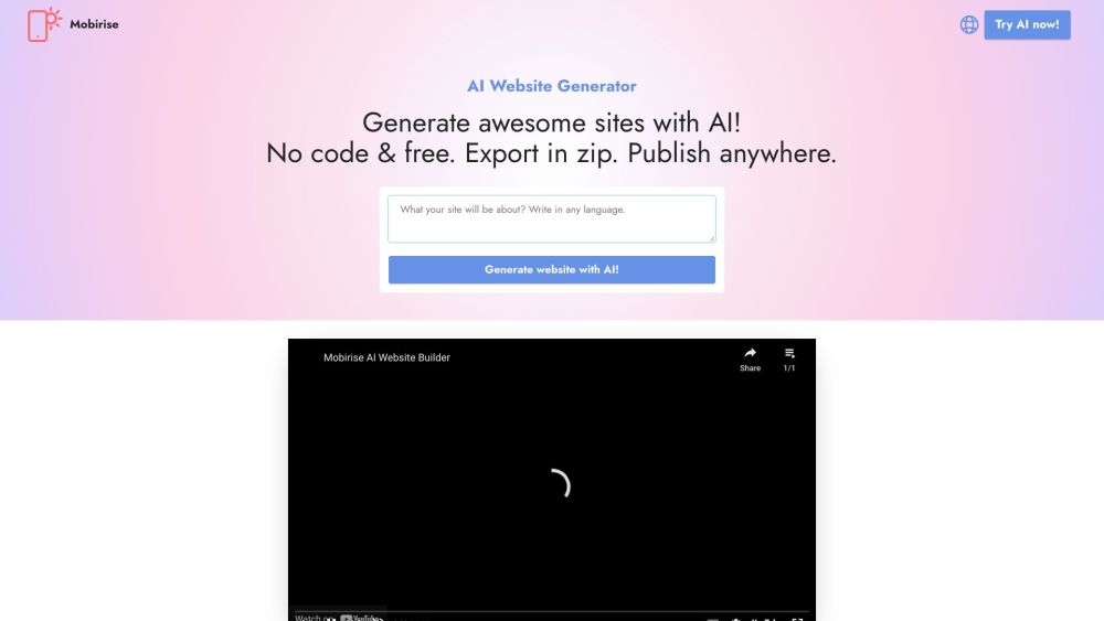 Mobirise AI Website Builder