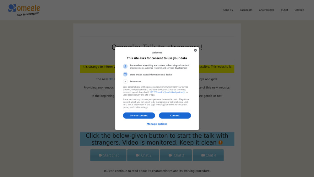 Omegle: Talk to strangers!