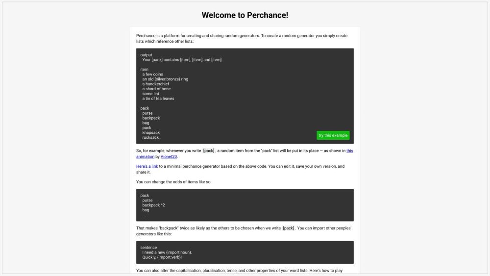 Perchance