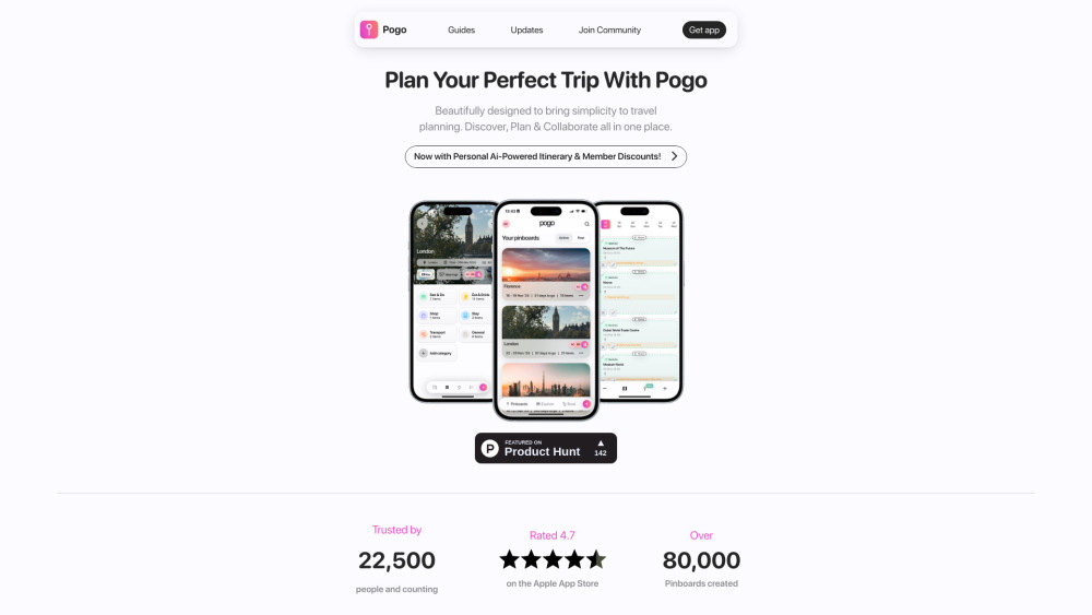Pogo Travel Planning App