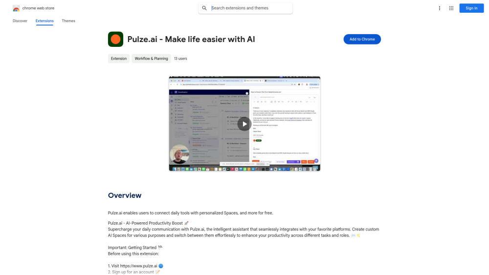 Pulze.ai - Chrome Extension