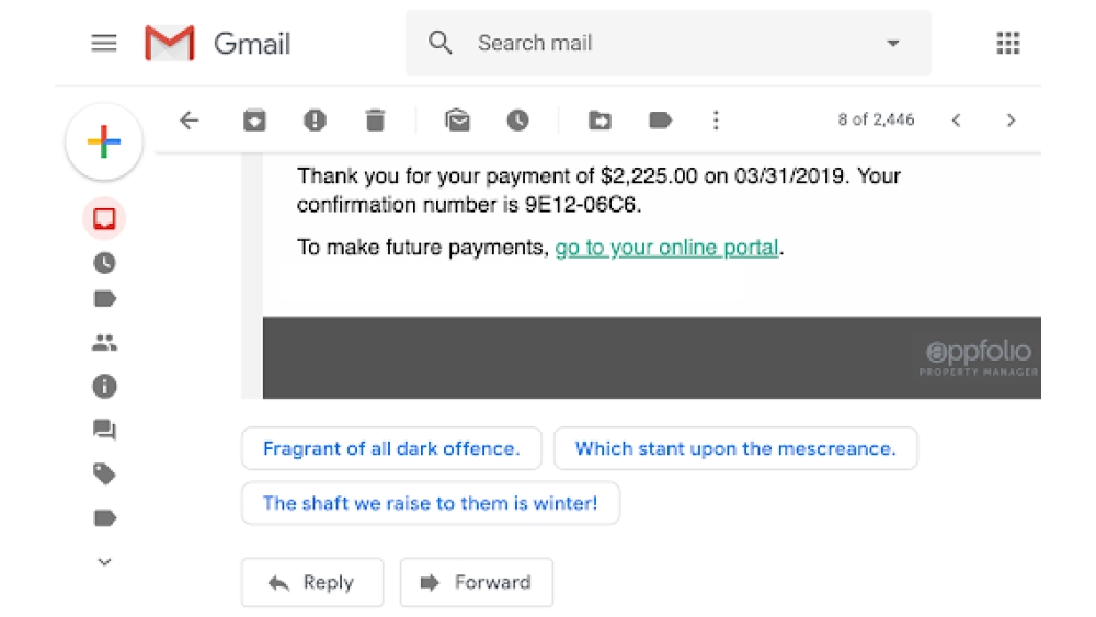 Replaces suggested replies on Gmail messages with poetic verse -