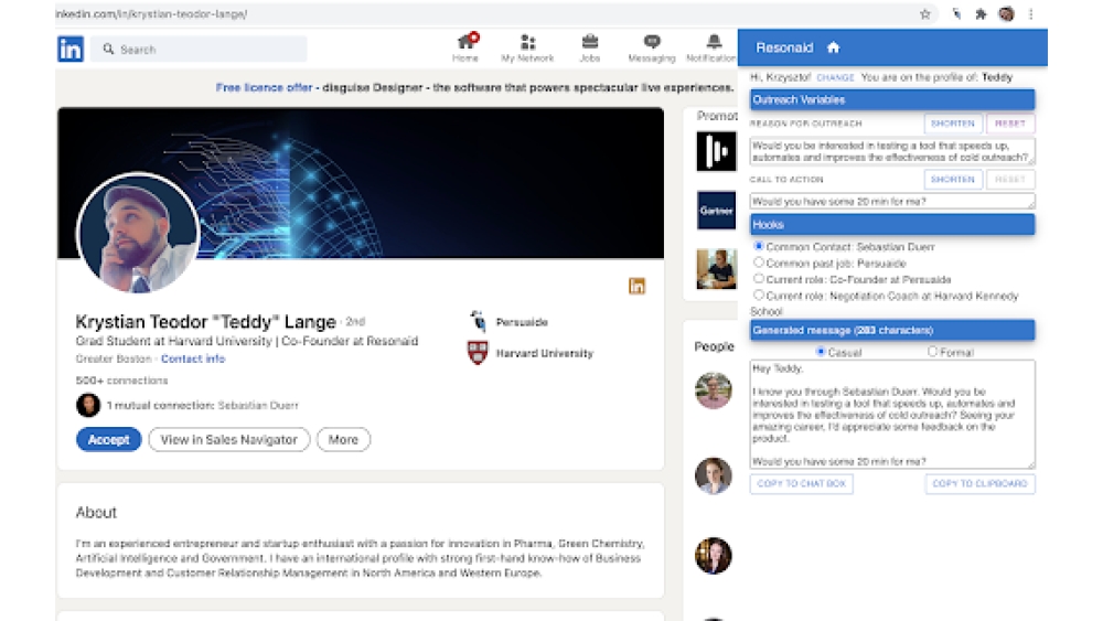Resonaid - Chrome Extension