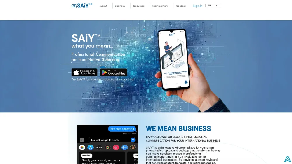 SAiY™ Generative AI keyboard