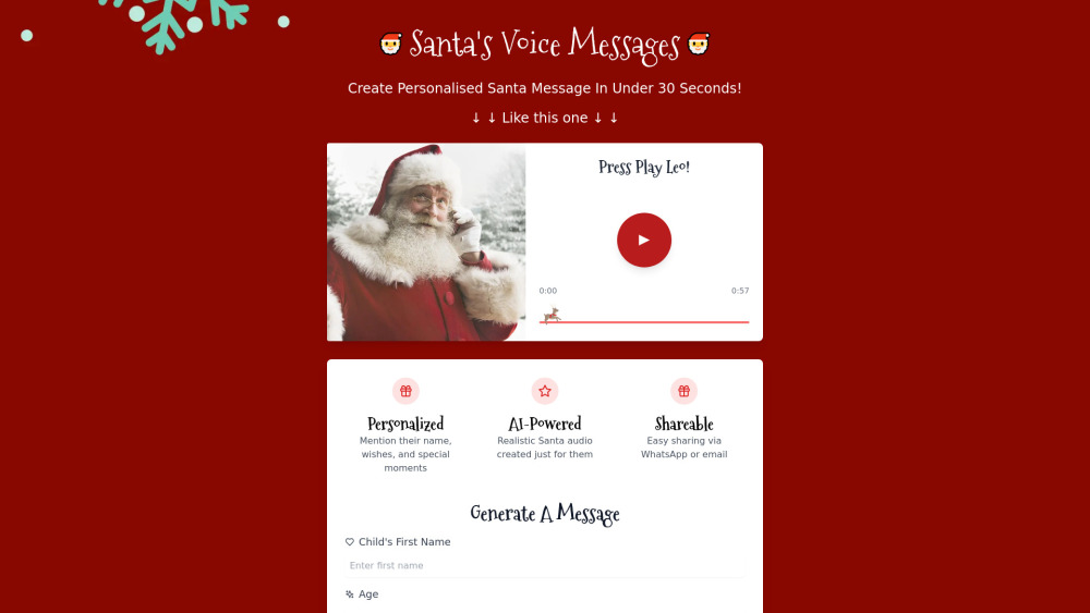 'Santa''s Voice Message'