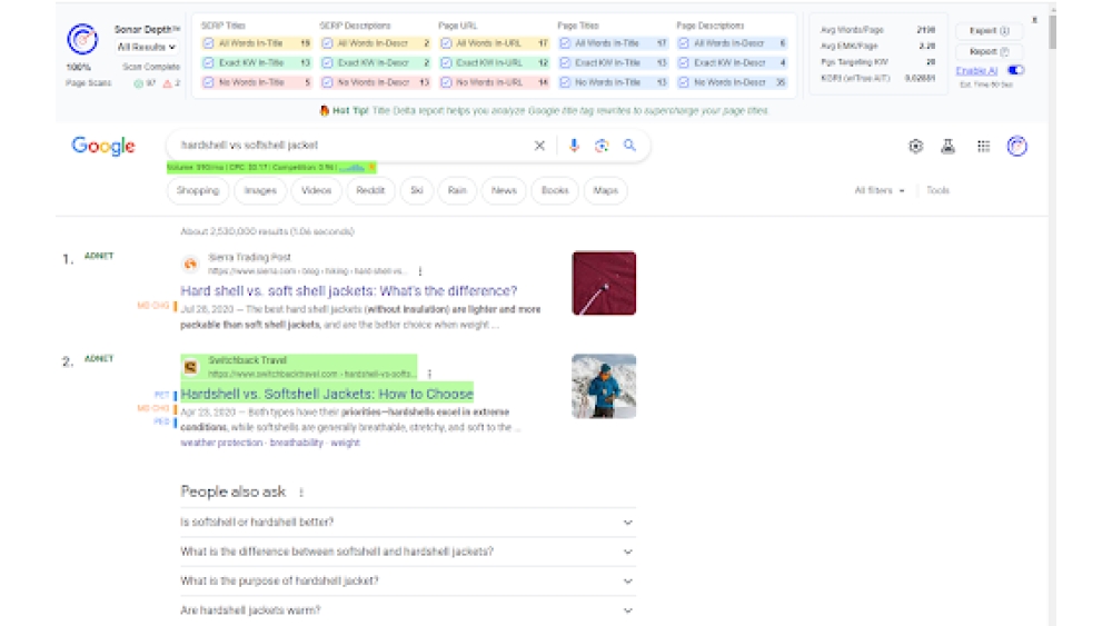 SERP Sonar - Chrome Extension