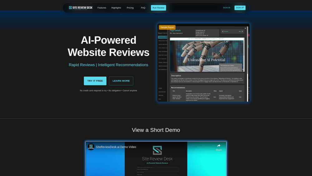 Site Review Desk