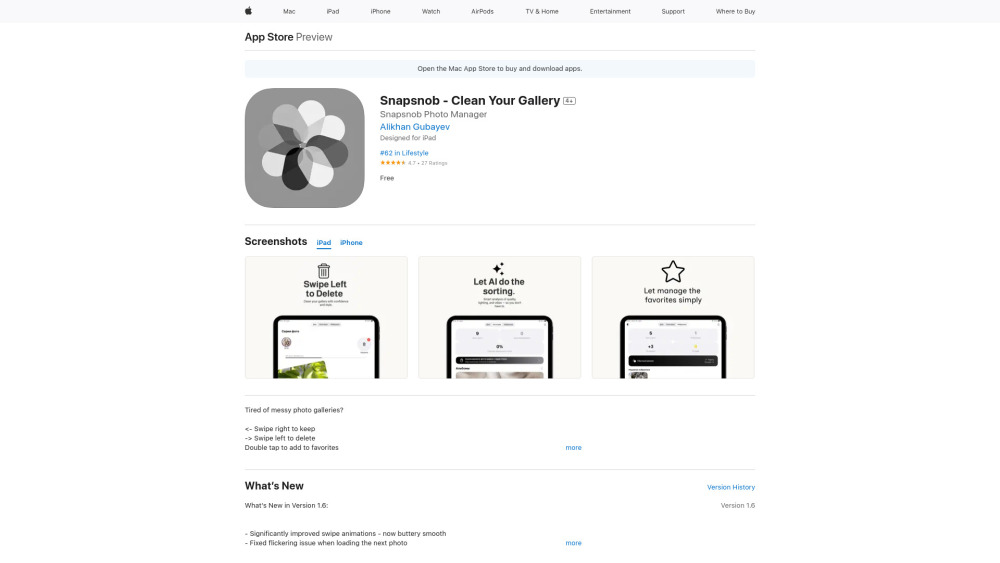Snapsnob - Clean Your Gallery