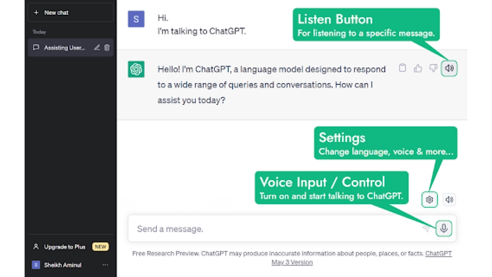 Talk to ChatGPT - Chrome Extension