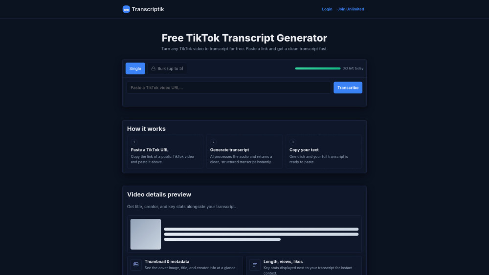 Transcriptik AI