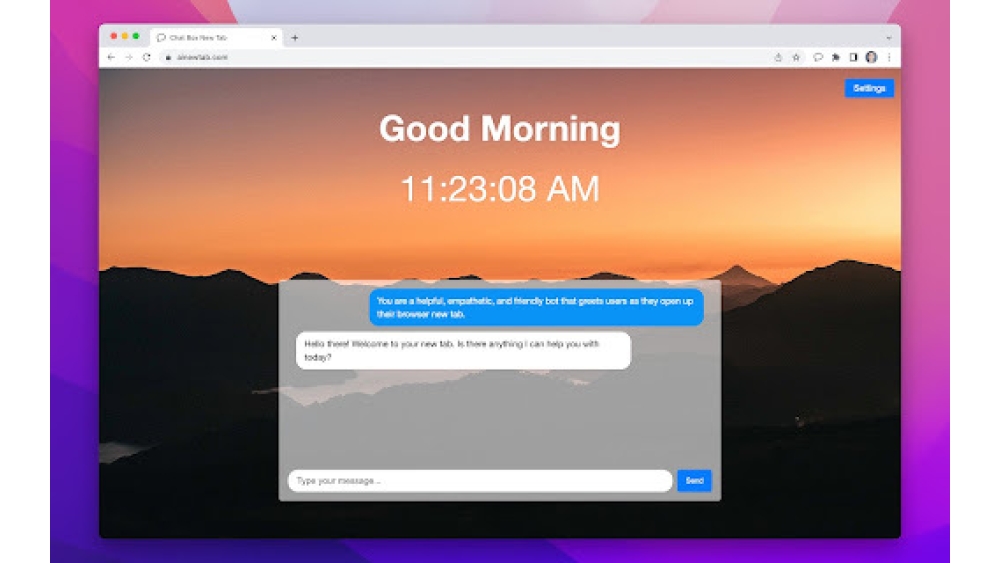 Turns the Chrome new tab into an AI-powered chat interface - Chr