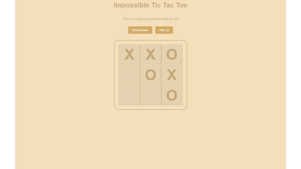 Unbeatable Tic Tac Toe - Chrome Extension