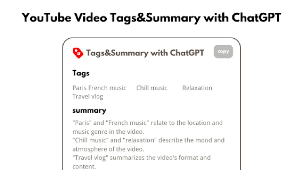 YouTube Video Tag Extension - Chrome Extension