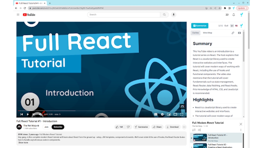 YTSummary - Chrome Extension