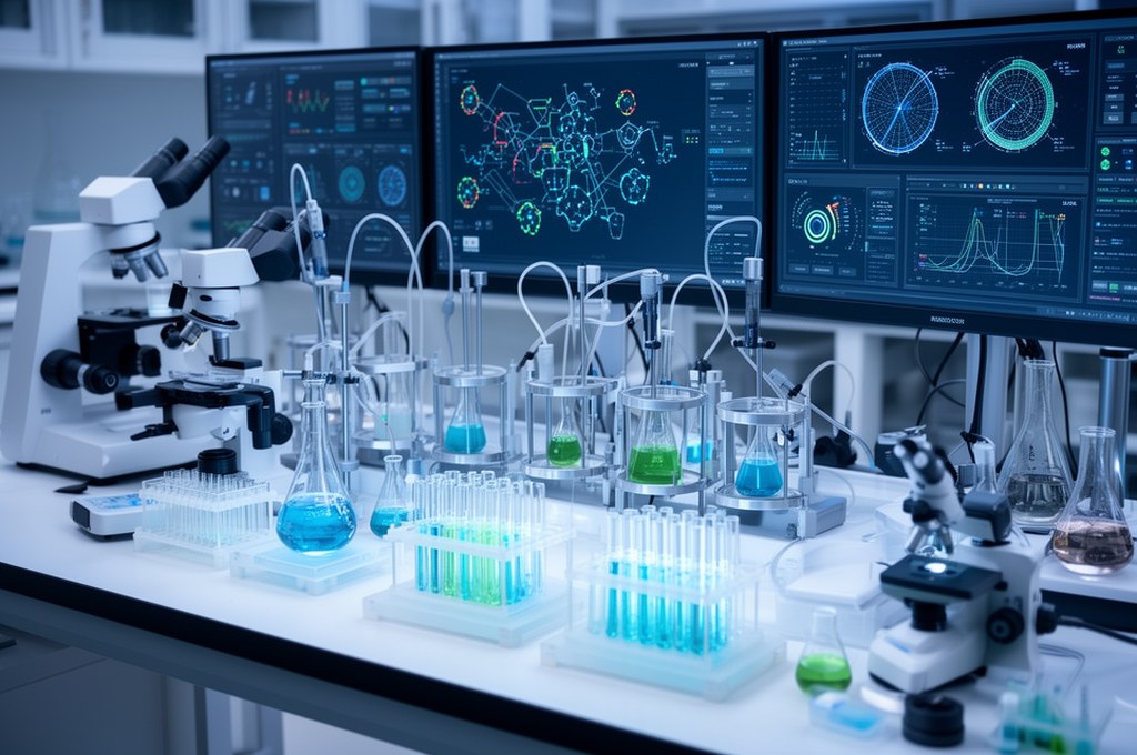 AI-driven autonomous chemistry robot platform running reaction experiments with digital twin dashboa