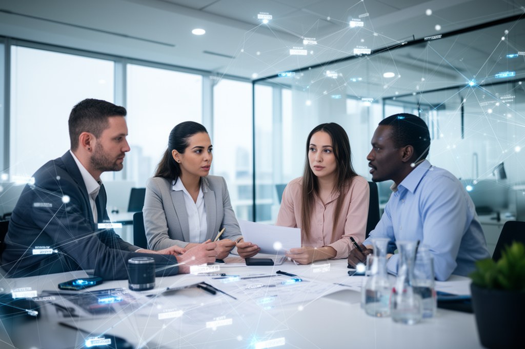 AI agent collaborating with human professionals