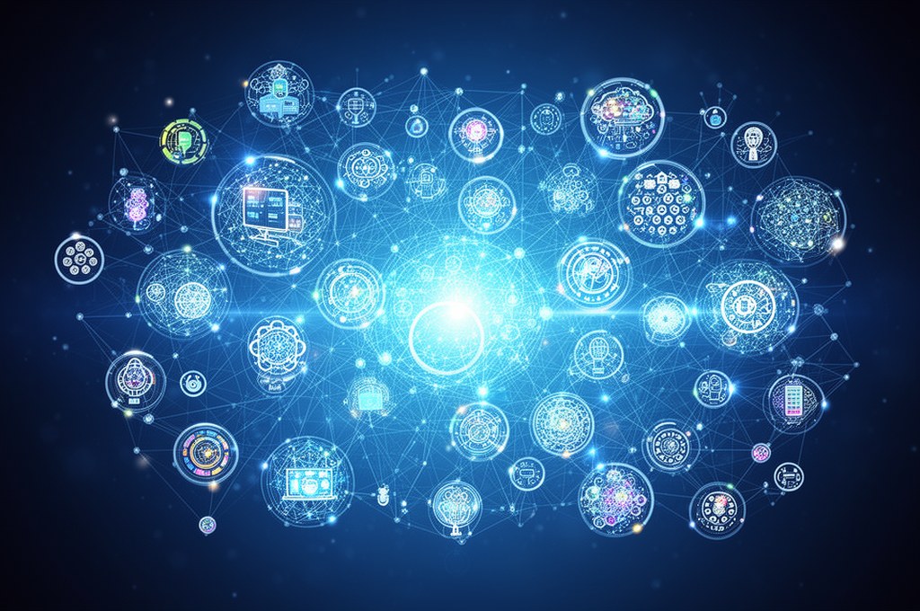 a diverse network of AI models working together in harmony