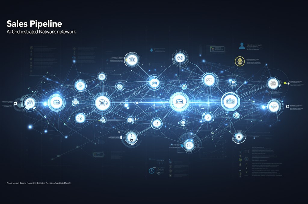 AI orchestrated network in sales pipeline