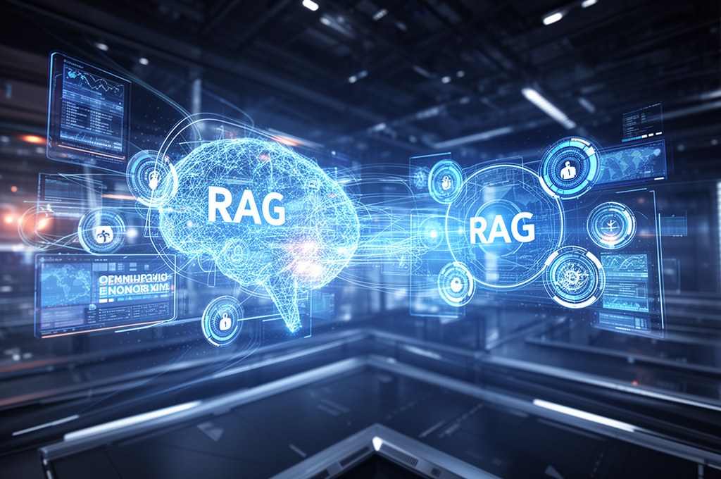 futuristic concept of RAG in action