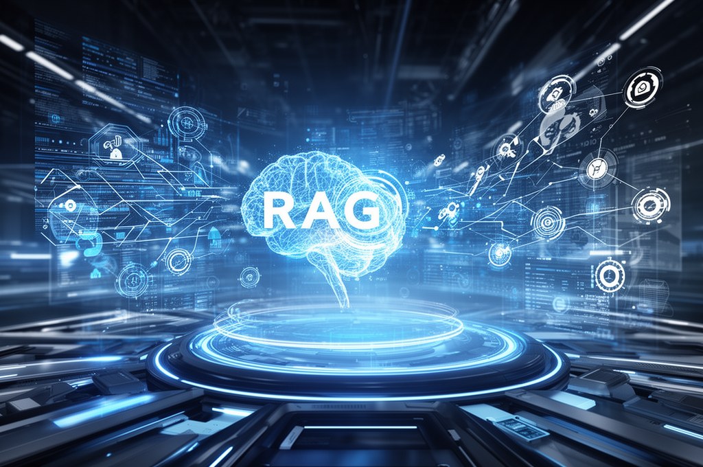 futuristic concept of RAG in action