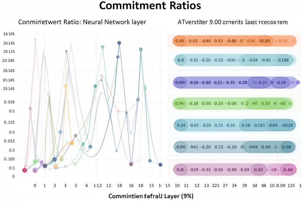 Visualization of commitment ratio in neural network layers
