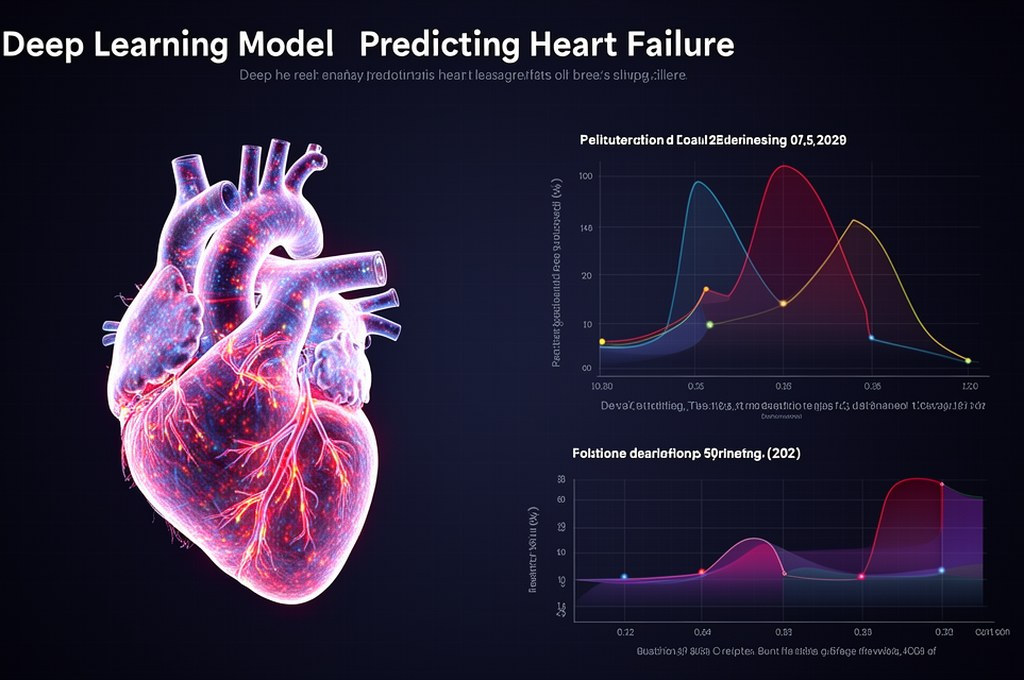 AI model analyzing ECG data in a futuristic concept