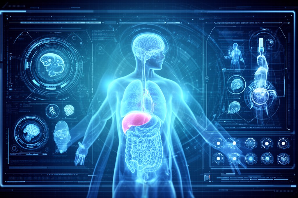 futuristic medical AI interface