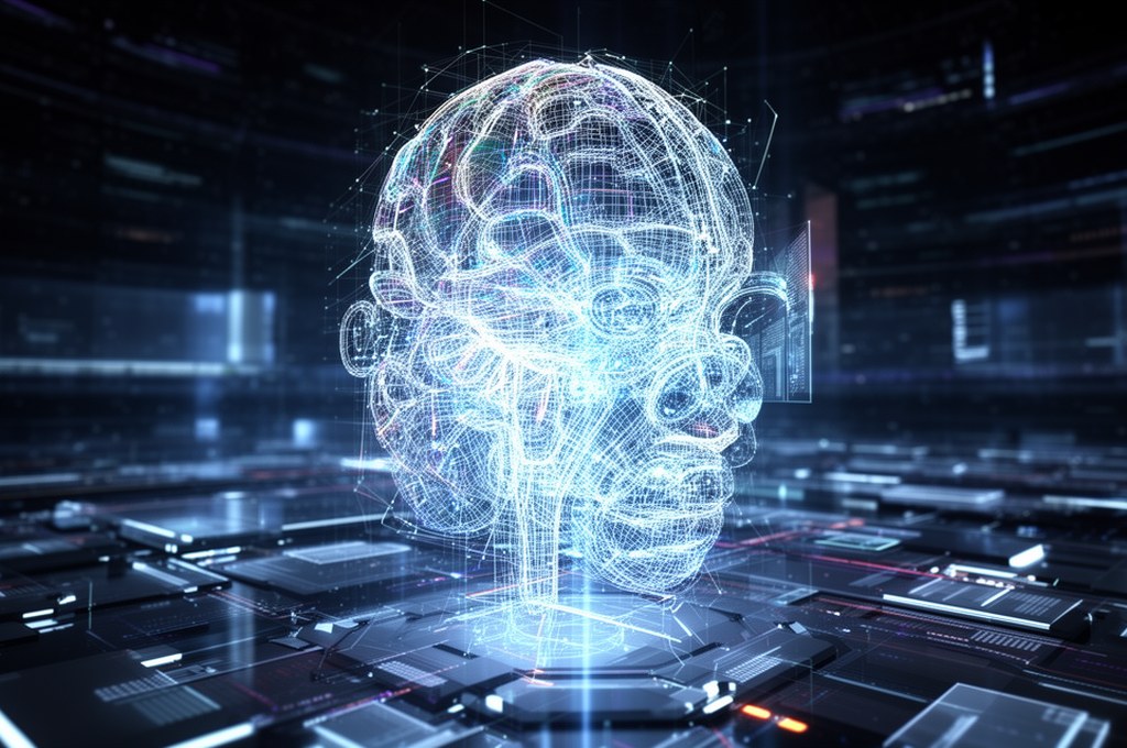 Visualization of AI layers working together to create a 3D space
