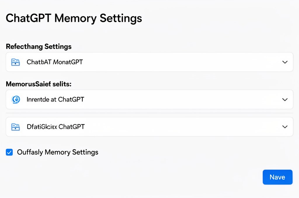 Visualization of ChatGPT memory settings